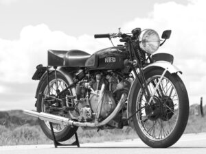 TODAYS CLASSIC BIKE - The 1946 Vincent “1X” Rapide B Prototype was the first Vincent made after World War II. After its debut, the British government commissioned the retooling of the engine for use on a military speedboat